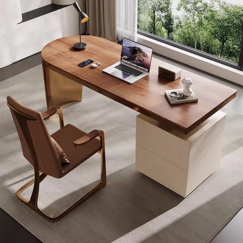 مكتب مصمم بأسلوب إيطالي بسيط وحديث