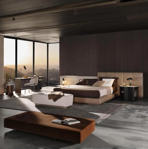 سرير بتصميم فني فاخر