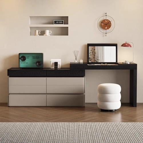 تسريحة إيطالية عصرية مع خزانة جانبية قابلة للتمديد...