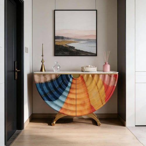 خزانة مدخل فاخرة بتصميم عصري أنيق