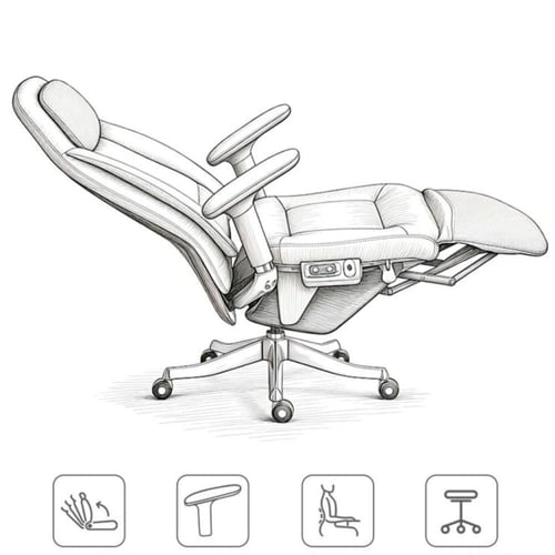 كرسي مكتب فاخر بتصميم مريح ودعم كامل للعمود الفقري