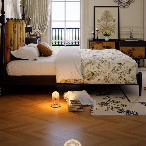 طقم غرفة نوم متكامل – أناقة فرنسية كلاسيكية بلمسة...