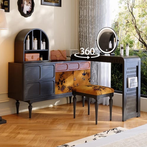 طقم غرفة نوم متكامل – أناقة فرنسية كلاسيكية بلمسة...