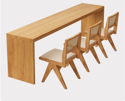 طاولة بار خشبية صلبة مثبتة على الحائط – تصميم نورد...