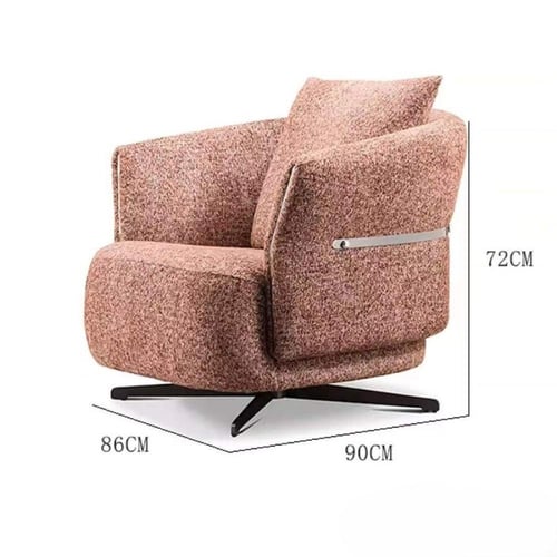 كرسي دوار فردي من القطن والكتان الفاخر