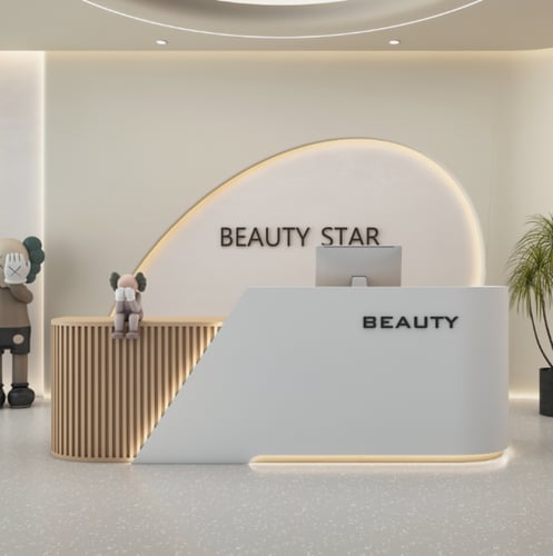 مكتب استقبال بتصميم بسيط