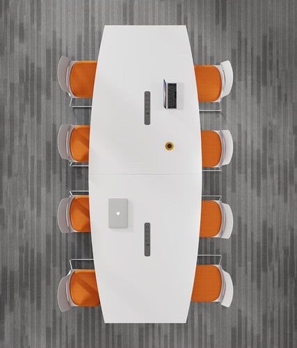 طاولة اجتماعات بتصميم بسيط وحديث