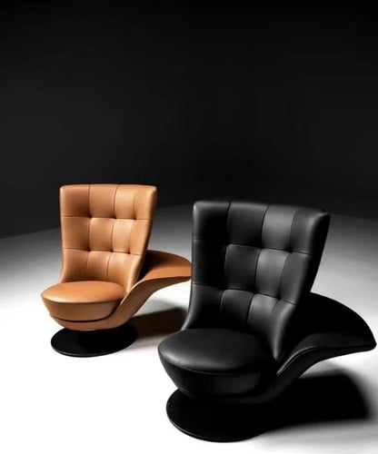 كرسي فاخر دوّار 360° – جلد فاخر