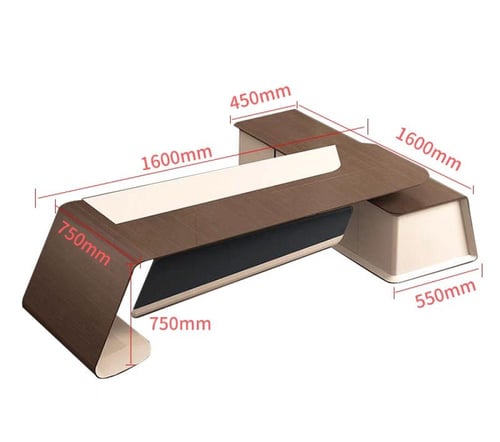 مكتب رئيسي مصنوع من خشب الجوز