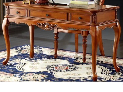 مجموعة مكتب وكرسي من الخشب الصلب