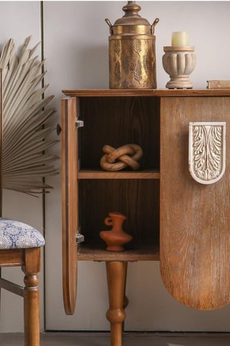 خزانة مدخل مزخرفة من الخشب الصلب – طراز فرنسي كلاس...