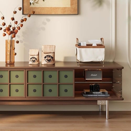 حامل تلفزيون خشب الجوز