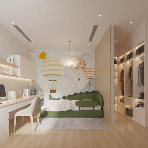 سرير أطفال ديناصور كرتوني – أمان ومرح في عالم واحد