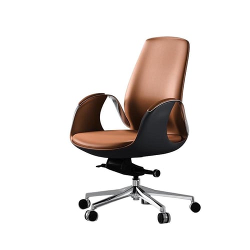 كرسي مكتب تنفيذي فاخر – جلد طبيعي وإسفنج عالي الكث...
