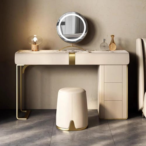 طقم طاولة تزيين إيطالية فاخرة مع خزانة جانبية