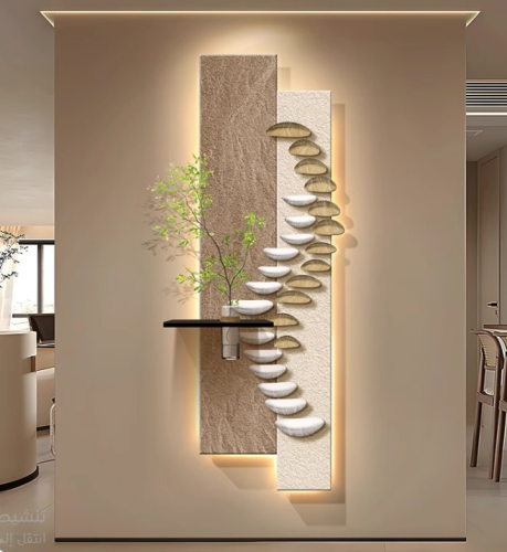 لوحة ديكور فاخر للممر – جدارية مع إضاءة LED