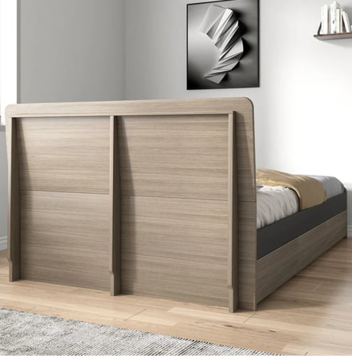 سرير مفرد بأدراج تخزين مدمجة