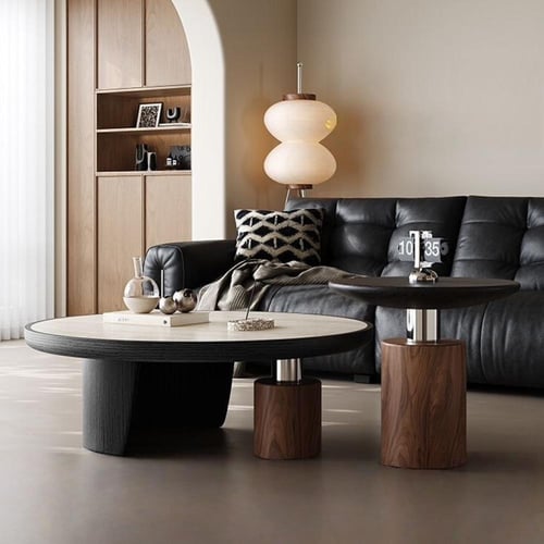 طقم طاولات قهوة مودرن بتصميم دائري