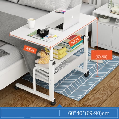 طاولة جانبية بطبقتين – قابلة للتحريك وتعديل الارتف...