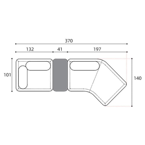 كنبة بتصميم مودرن قابل لتعديل