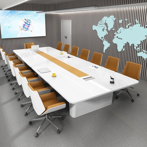 طاولة اجتماعات بتصميم أنيق ولون مميز