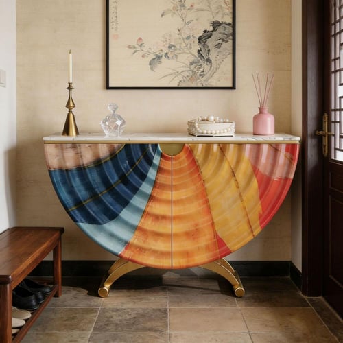 خزانة مدخل فاخرة بتصميم عصري أنيق