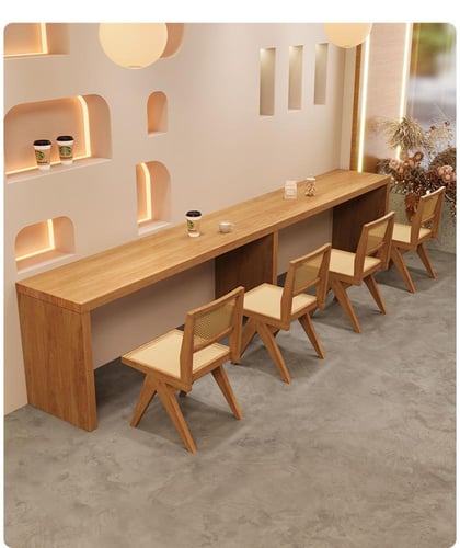 طاولة بار خشبية صلبة مثبتة على الحائط – تصميم نورد...