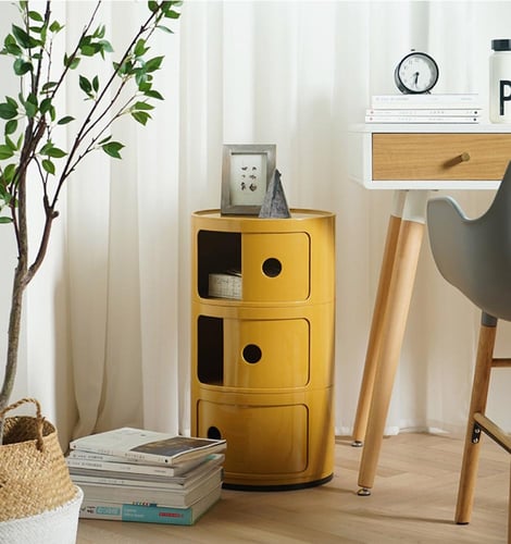 طاولة جانبية دائرية متعددة الطبقات – تصميم عصري