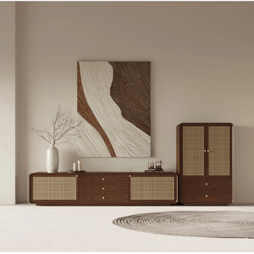 طاولة تلفاز تصميم ريفي