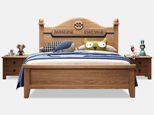 سرير أطفال عصري من الخشب الصلب – تصميم بسيط بذكاء...