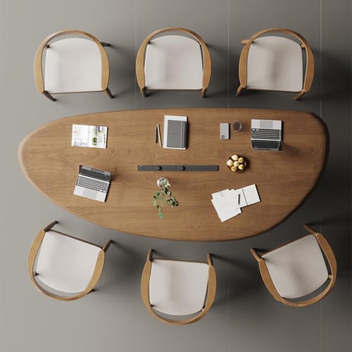 طاولة اجتماعات مكتبية عصرية من الخشب الصلب – تصميم...