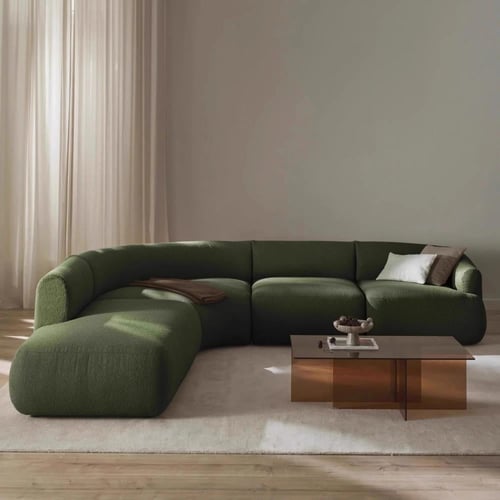 الأريكة القماشية ذات الطراز الفرنسي الكريمي