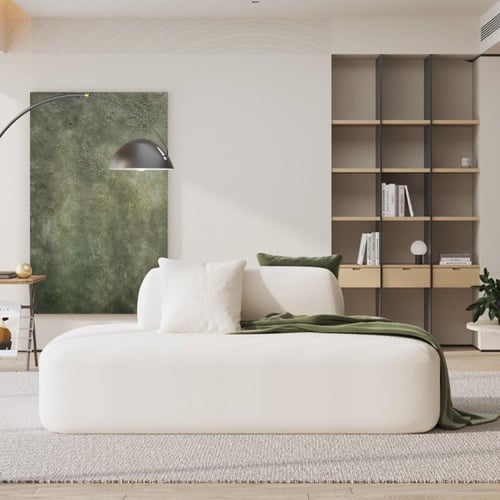 أريكة قماشية عصرية ذات وجهين – تصميم حديث وبسيط