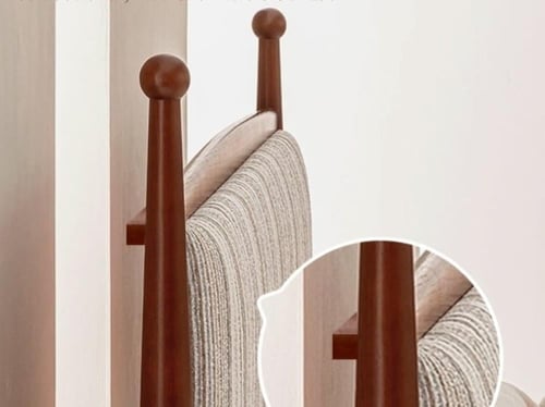 سرير خشب بتنجيد قماشي عتيق