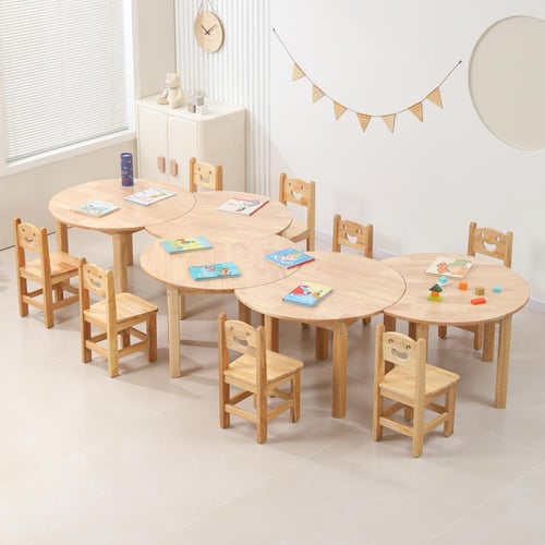 فصل دراسي متكامل – طاولات وكراسي خشبية لرياض الأطف...