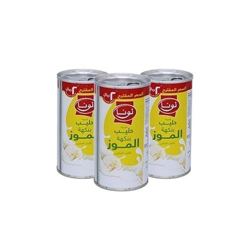حليب لونا بنكهة الموز بالزيت النباتي 195ml