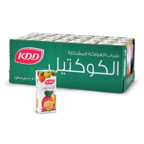 كي دي دي الكوكتيل شراب الفواكه المشكله 180 مل × 24