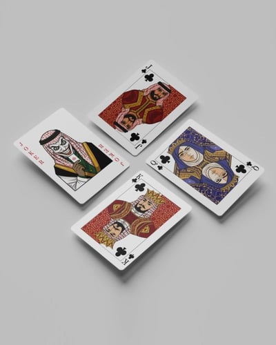 ورق لعب بلوت خزام 54 ورقة - PVC عالية الجودة