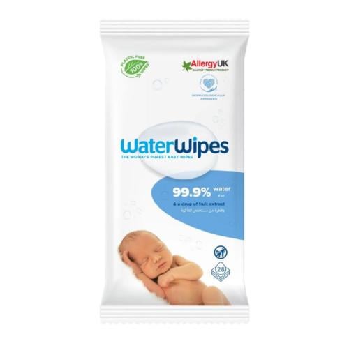 مناديل واتر ويبس خالي من البلاستيك طبيعي 28 منديل