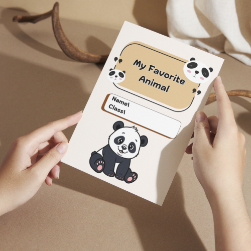 مطوية انجليزي wildlife (My Favorite Animal) Panda