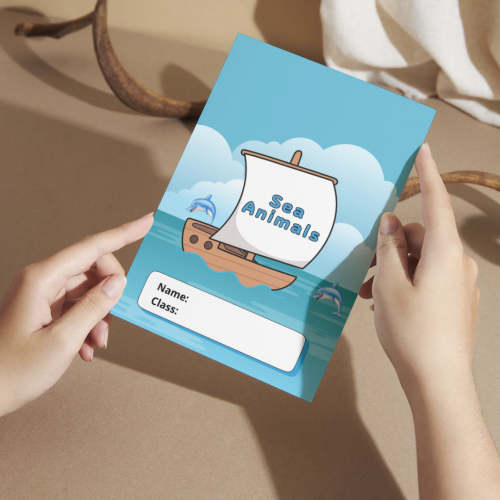 مطوية انجليزي Sea animals - ثالث