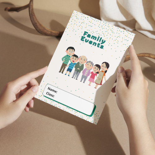 مطوية انجليزي Family Events - خامس