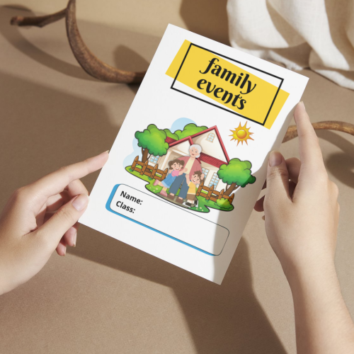 مطوية انجليزي Family events - سادس
