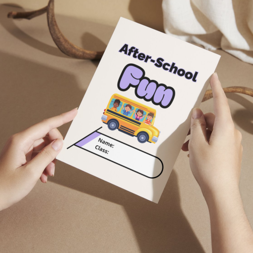 مطوية انجليزي after school fun - سادس