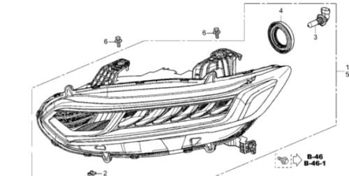 شمعه نور امامي يسار اكورد 2018-2020 محرك 1500 اصلي