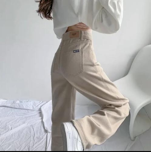 جينز نسائي مستقيمه عاليه الخصر