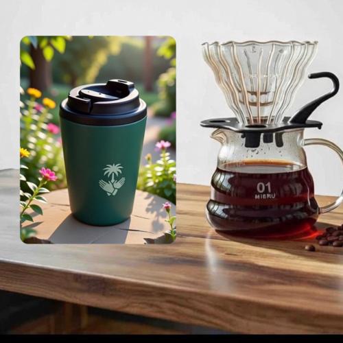 كوب هاف مليون الاخضر +بكج سيرفر V60