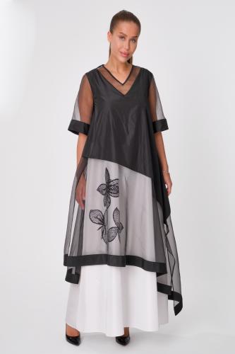 فستان لورا اورقنزا بطبعات زهور مكون من قطعتين