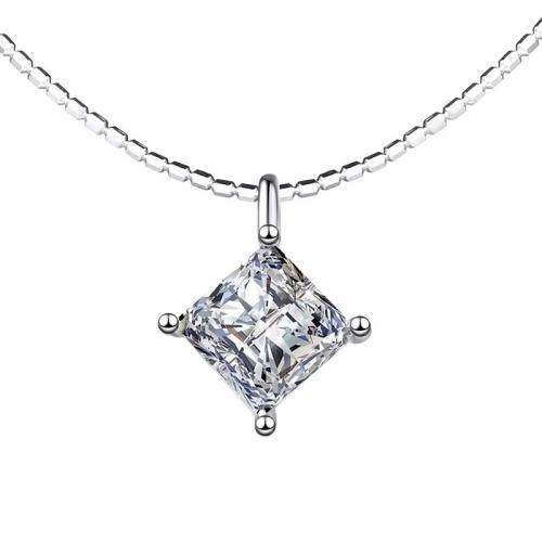 سلسال موزونايت مسبق الدفع moissanite 1ct Princess...