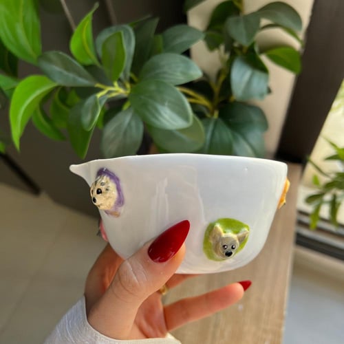 وعاء ماتشا محبين الكلاب